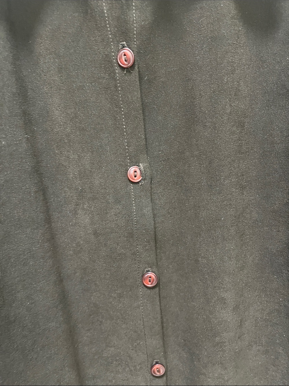 Vtg Geoffrey Beene Flannel Shirt Women 10 Brown Long Sleeve Button Up Minimalist - Picture 6 of 11